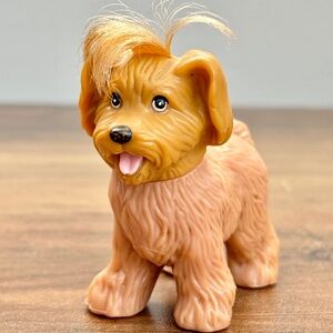 VINTAGE Fisher Price LOVING FAMILY Doll Puppy Playtime BROWN DOG Puppy Pet HAIR